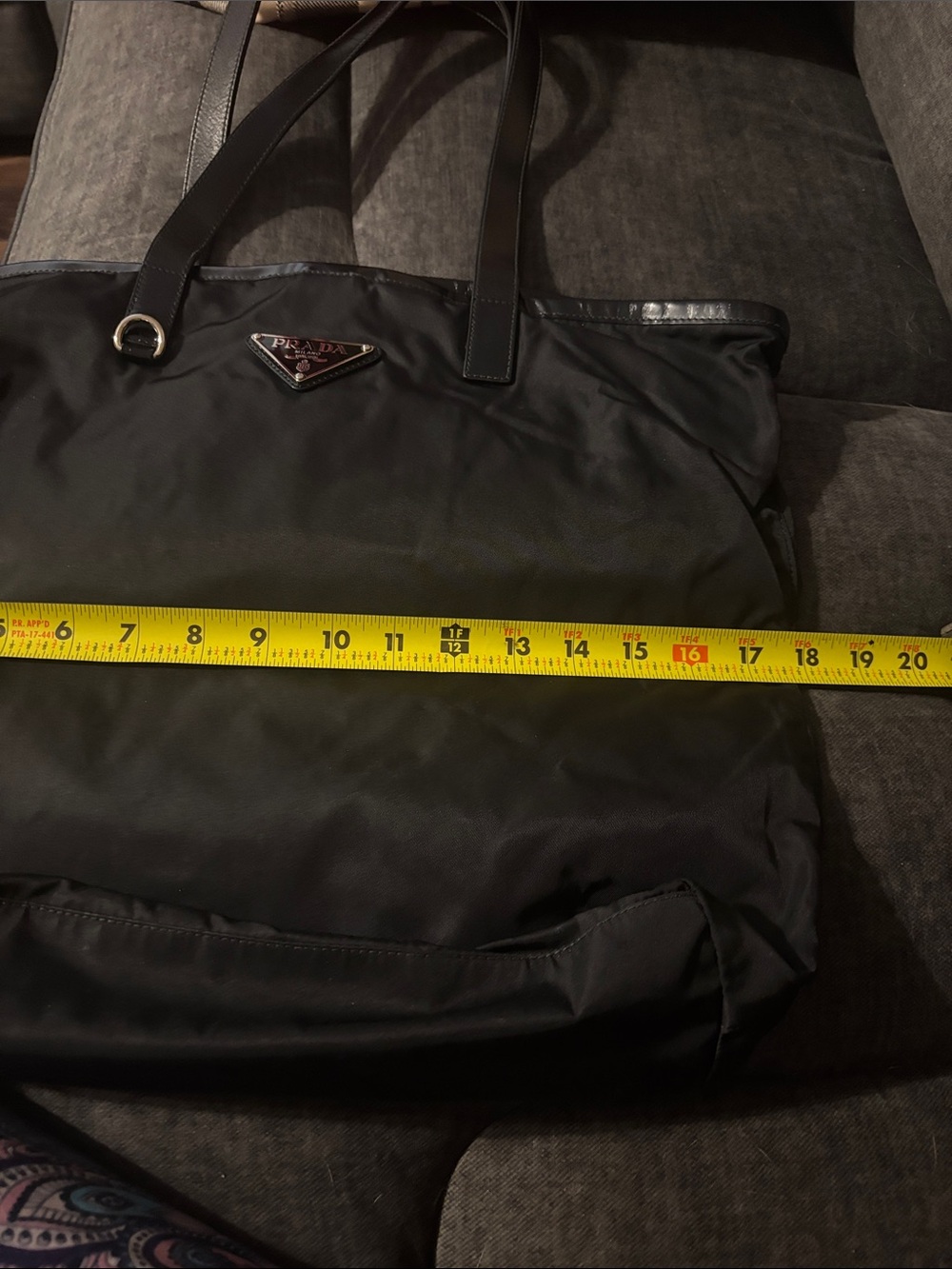Prada Tessuto Vintage Black Nylon Tote Bag with Authentication card - Picture 8 of 11